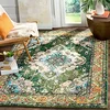 Image de SAFAVIEH Tapis Boho Pour Salon, Salle à manger, Chambre à coucher - Monaco Collection, Tapis à poil court, Vert forêt et bleu clair, 122 X 170 cm