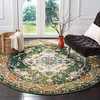 Image de SAFAVIEH Tapis Boho pour Salon, Salle à Manger, Chambre à Coucher - Monaco Collection, Tapis à Poil Court, Vert forêt et Bleu Clair, 201 X 201 cm