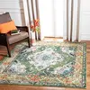 Image de SAFAVIEH Tapis Boho pour Salon, Salle à Manger, Chambre à Coucher - Monaco Collection, Tapis à Poil Court, Vert forêt et Bleu Clair, 213 X 213 cm