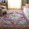 Image de SAFAVIEH Tapis Boho Pour Salon, Salle à manger, Chambre à coucher - Monaco Collection, Tapis à poil court, Violet et bleu clair, 91 X 152 cm