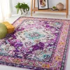 Image de SAFAVIEH Tapis Boho Pour Salon, Salle à manger, Chambre à coucher - Monaco Collection, Tapis à poil court, Violet et bleu clair, 155 X 231 cm