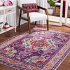 Image de Safavieh Tapis Boho pour Salon, Salle à Manger, Chambre à Coucher - Monaco Collection, Tapis à Poil Court, Violet et Fuchsia, 122 X 170 cm