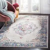 Image de SAFAVIEH Tapis Traditionnel Pour Salon, Salle à manger, Chambre à coucher - Bristol Collection, Tapis à poil court, Gris clair et bleu, 122 X 183 cm