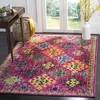 Image de SAFAVIEH Tapis Boho Pour Salon, Salle à manger, Chambre à coucher - Monaco Collection, Tapis à poil court, Fuchsia et Multi, 155 X 231 cm