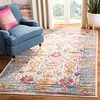 Image de SAFAVIEH Tapis Boho Pour Salon, Salle à manger, Chambre à coucher - Crystal Collection, Tapis à poil court, Crème et sarcelle, 152 X 244 cm