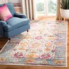 Image de SAFAVIEH Tapis Boho pour Salon, Salle à Manger, Chambre à Coucher - Crystal Collection, Tapis à Poil Court, Crème et Sarcelle, 201 X 279 cm