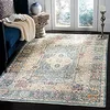 Image de SAFAVIEH Tapis Traditionnel Pour Salon, Salle à manger, Chambre à coucher - Illusion Collection, Tapis à poil court, Sarcelle et crème, 183 X 274 cm