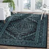 Image de SAFAVIEH Tapis 155 x 229 cm - Adirondack Collection - Design Traditionnel, Noir & Sarcelle, Mélange Synthétique Entretien Facile, Idéal pour Salon, Chambre, Bureau