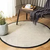 Image de SAFAVIEH Tapis en Fibres Naturelles Salon, Salle à Manger, Chambre à Coucher - Natural Fiber Collection, Tapis à Poil Court, Naturel et Noir, 122 X 122 cm