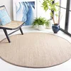 Image de SAFAVIEH Tapis en Fibres Naturelles Salon, Salle à Manger, Chambre à Coucher - Natural Fiber Collection, Tapis à Poil Court, Naturel et Beige, 122 X 122 cm
