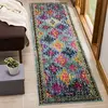 Image de SAFAVIEH Tapis Boho Pour Salon, Salle à manger, Chambre à coucher - Monaco Collection, Tapis à poil court, Bleu et Multi, 66 X 244 cm