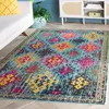 Image de SAFAVIEH Tapis Boho Pour Salon, Salle à manger, Chambre à coucher - Monaco Collection, Tapis à poil court, Bleu et Multi, 155 X 231 cm