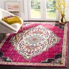 Image de SAFAVIEH Tapis Boho pour Salon, Salle à Manger, Chambre à Coucher - Monaco Collection, Tapis à Poil Court, Rose et Multi, 122 X 170 cm