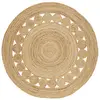 Image de SAFAVIEH Tapis en Fibres Naturelles Salon, Salle à Manger, Chambre à Coucher - Natural Fiber Collection, Tapis à Poil Court, Naturel, 91 X 91 cm