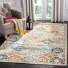 Image de Safavieh Tapis de Sol Vieilli pour Salon, Salle à Manger, Chambre à Coucher - Madison Collection, Tapis à Poil Court, Crème et Multi, 120 x 120 cm