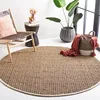 Image de Safavieh Tapis en Fibres Naturelles Salon, Salle à Manger, Chambre à Coucher - Natural Fiber Collection, Tapis à Poil Court, Naturel et Brun, 91 X 91 cm