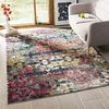 Image de Safavieh Tapis Boho pour Salon, Salle à Manger, Chambre à Coucher - Monaco Collection, Tapis à Poil Court, Vert et Bleu, 122 X 170 cm