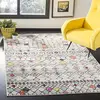 Image de Safavieh Tapis Boho pour Salon, Salle à Manger, Chambre à Coucher - Adirondack Collection, Tapis à Poil Court, Gris Clair et Fuchsia, 155 X 229 cm