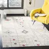 Image de Safavieh Tapis Boho pour Salon, Salle à Manger, Chambre à Coucher - Adirondack Collection, Tapis à Poil Court, Gris Clair et Aqua, 155 X 229 cm
