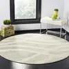 Image de SAFAVIEH Tapis de Sol Vieilli pour Salon, Salle à Manger, Chambre à Coucher - Adirondack Collection, Tapis à Poil Court, Sauge et crème, 120 X 120 cm