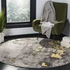 Image de Safavieh Tapis Abstrait pour Salon, Salle à Manger, Chambre à Coucher - Adirondack Collection, Tapis à Poil Court, Gris et Jaune, 120 X 120 cm