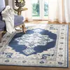 Image de Safavieh Tapis Traditionnel pour Salon, Salle à Manger, Chambre à Coucher - Brentwood Collection, Tapis à Poil Court, Marine et Crème, 160 X 229 cm