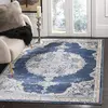 Image de SAFAVIEH Tapis Traditionnel Pour Salon, Salle à manger, Chambre à coucher - Brentwood Collection, Tapis à poil court, Marine et gris clair, 160 x 229 cm