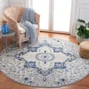 Image de Safavieh Tapis Traditionnel pour Salon, Salle à Manger, Chambre à Coucher - Brentwood Collection, Tapis à Poil Court, Crème et Bleu, 201 X 201 cm