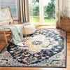 Image de Safavieh Tapis Boho pour Salon, Salle à Manger, Chambre à Coucher - Crystal Collection, Tapis à Poil Court, Marine et Fuchsia, 122 X 183 cm