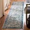 Image de Safavieh Tapis Boho pour Salon, Salle à Manger, Chambre à Coucher - Madison Collection, Tapis à Poil Court, Bleu Marine et Bleu Clair, 61 X 244 cm