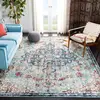 Image de SAFAVIEH Tapis Boho pour Salon, Salle à Manger, Chambre à Coucher - Madison Collection, Tapis à Poil Court, Bleu Marine et Bleu Clair, 244 X 305 cm