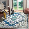 Image de Safavieh Tapis Boho pour Salon, Salle à Manger, Chambre à Coucher - Madison Collection, Tapis à Poil Court, Marine et Gris, 160 X 229 cm