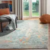 Image de SAFAVIEH Tapis Contemporain pour Salon, Salle à Manger, Chambre à Coucher - Madison Collection, Tapis à Poil Court, Bleu Clair et Beige, 160 X 229 cm
