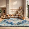 Image de Safavieh Tapis de Sol Vieilli pour Salon, Salle à Manger, Chambre à Coucher - Madison Collection, Tapis à Poil Court, Bleu et Bleu Clair, 244 x 305 cm