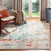 Image de Safavieh Tapis Contemporain pour Salon, Salle à Manger, Chambre à Coucher - Madison Collection, Tapis à Poil Court, Crème et Orange, 160 X 229 cm