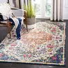 Image de SAFAVIEH Tapis Boho pour Salon, Salle à Manger, Chambre à Coucher - Madison Collection, Tapis à Poil Court, Ivoire et Orange, 122 X 183 cm