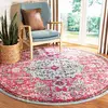 Image de SAFAVIEH Tapis Boho pour Salon, Salle à Manger, Chambre à Coucher - Madison Collection, Tapis à Poil Court, Fuchsia et Sarcelle, 200 x 200 cm