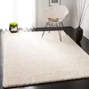 Image de SAFAVIEH Tapis Shag pour Salon, Salle à Manger, Chambre à Coucher - August Shag Collection, Tapis à Poil Court, Ivoire, 122 X 183 cm