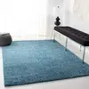 Image de Safavieh Tapis Shag pour Salon, Salle à Manger, Chambre à Coucher - August Shag Collection, Tapis à Poil Court, Turquoise, 160 X 229 cm