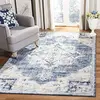 Image de Safavieh Tapis Traditionnel pour Salon, Salle à Manger, Chambre à Coucher - Brentwood Collection, Tapis à Poil Court, Ivoire et Marine, 122 X 183 cm