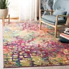 Image de SAFAVIEH Tapis Boho pour Salon, Salle à Manger, Chambre à Coucher - Madison Collection, Tapis à Poil Court, Fuchsia et Or, 122 X 183 cm