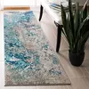 Image de Safavieh Tapis Boho pour Salon, Salle à Manger, Chambre à Coucher - Madison Collection, Tapis à Poil Court, Bleu et Gris, 62 x 240 cm