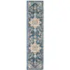 Image de SAFAVIEH Tapis de Sol Vieilli pour Salon, Salle à Manger, Chambre à Coucher - Madison Collection, Tapis à Poil Court, Bleu et Bleu Clair, 76 X 183 cm
