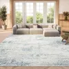 Image de Safavieh Julian Tapis de Sol Contemporain en polypropylène tissé et Polyester Ivoire/Bleu 200 x 300 cm