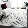 Image de Safavieh Tapis géométrique pour Salon, Salle à Manger, Chambre à Coucher - Adirondack Collection, Tapis à Poil Court, Ivoire et Gris, 122 X 183 cm