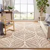 Image de Safavieh Tapis Moderne pour Salon, Salle à Manger, Chambre à Coucher - Capri Collection, Tapis à Poil Court, Beige et Ivoire, 91 x 91 cm