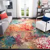 Image de Safavieh Tapis Boho pour Salon, Salle à Manger, Chambre à Coucher - Madison Collection, Tapis à Poil Court, Ivoire et Multi, 91 X 152 cm