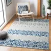 Image de SAFAVIEH Tapis Boho Pour Salon, Salle à manger, Chambre à coucher - Madison Collection, Tapis à poil court, Argent et Marine, 122 X 183 cm