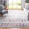 Image de Safavieh Tapis Boho pour Salon, Salle à Manger, Chambre à Coucher - Madison Collection, Tapis à Poil Court, Gris et Violet, 91 X 152 cm