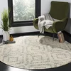 Image de SAFAVIEH Tapis Rond 122 cm Rond - Adirondack Collection - Moderne Design, Ivoire & Bleu Clair, Mélange Synthétique Entretien Facile, Idéal pour Salon, Chambre, Bureau